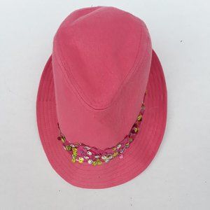 Pink hat with sequins girls one size